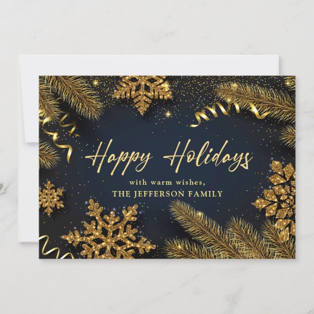 Tarjeta Festiva Navidades Pine Cones Saludo Rústico (Anverso)