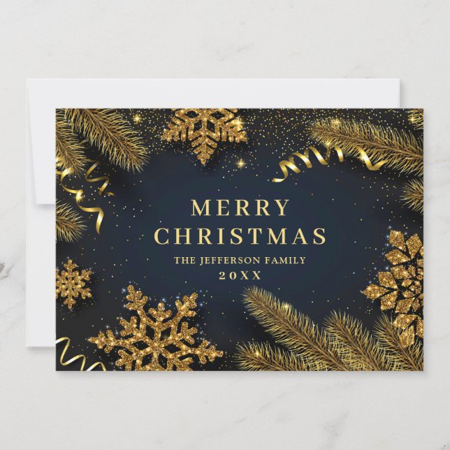 Tarjeta Festiva Navidades Pine Cones Saludo Rústico (Anverso)