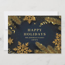 Tarjeta Festiva Navidades Pine Cones Saludo Rústico