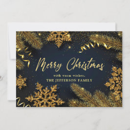 Tarjeta Festiva Navidades Pine Cones Saludo Rústico