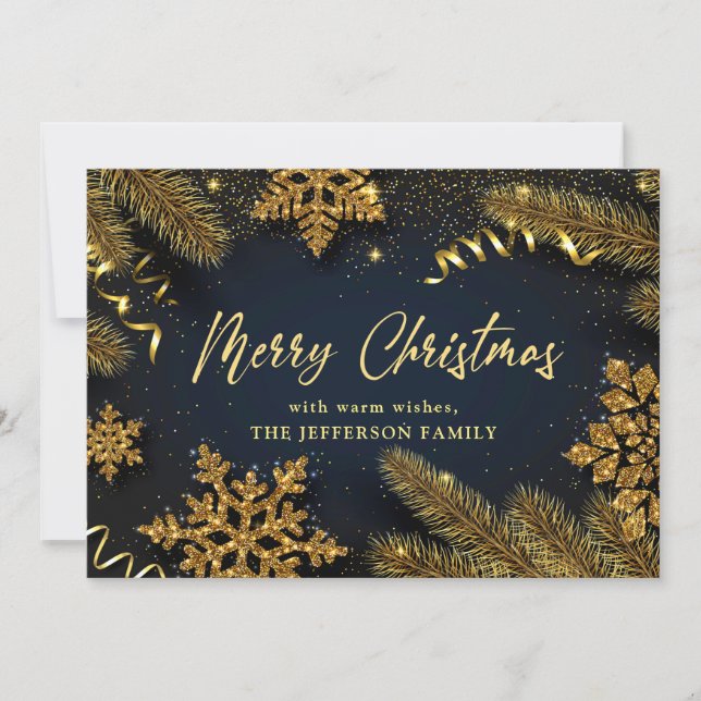 Tarjeta Festiva Navidades Pine Cones Saludo Rústico (Anverso)