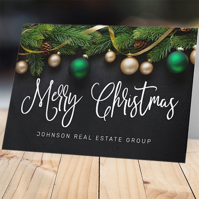 Tarjeta Festiva Navidades Pine Tree Merry Christmas Business (Subido por el creador)