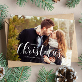 Tarjeta Festiva Navidades Pines Photo Greeting