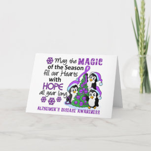 Tarjeta Festiva Navidades Pingüinos Alzheimer