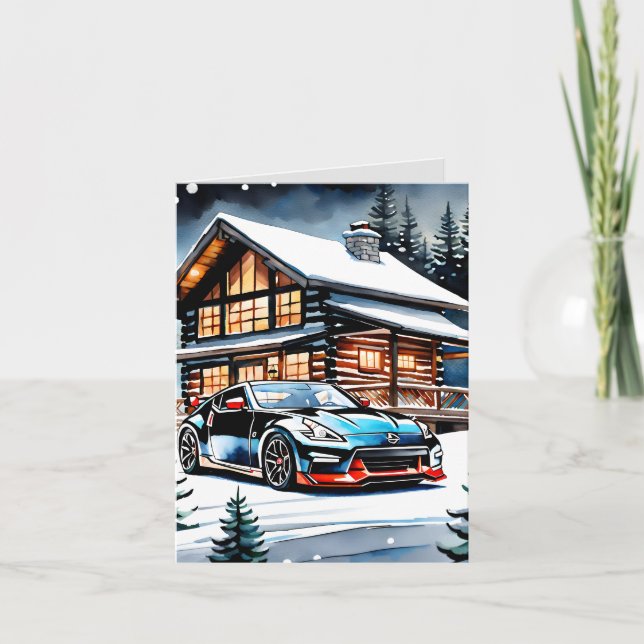 Tarjeta Festiva Navidades plegados de la edición JDM de las vacaci (Anverso)