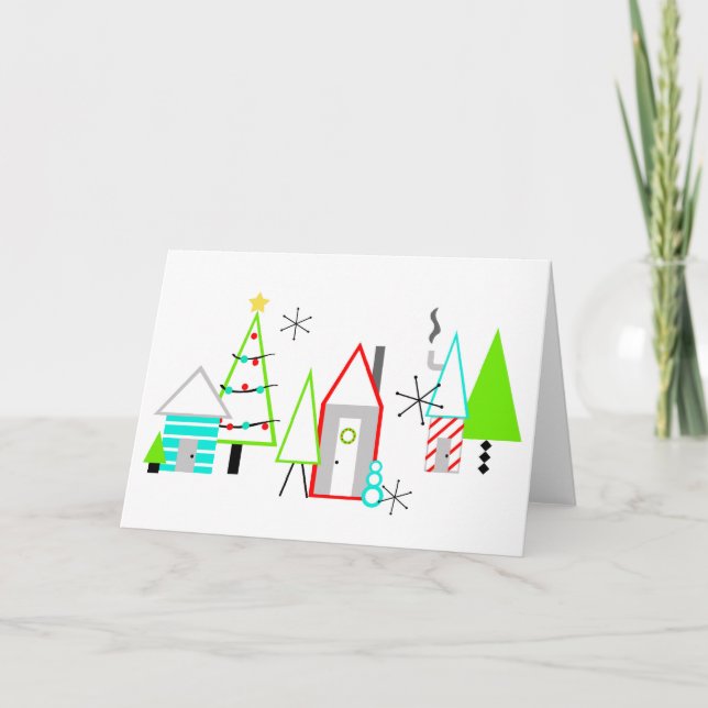 Tarjeta Festiva navidades poblados a mediados del siglo (Anverso)
