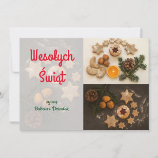 Tarjeta Festiva Navidades polacos de Wesołych Świąt