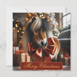 Tarjeta Festiva Navidades Pony