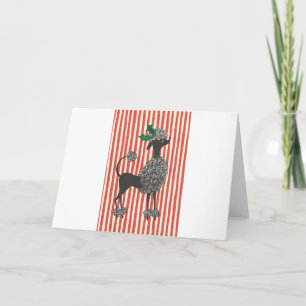 Tarjeta Festiva Navidades Poodle