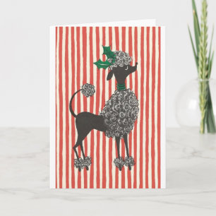 Tarjeta Festiva Navidades Poodle