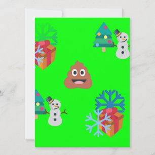 Tarjeta Festiva navidades poop emoji