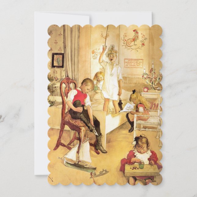 Tarjeta Festiva Navidades por la mañana (Anverso)