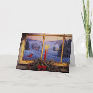 Tarjeta Festiva Navidades por la mañana