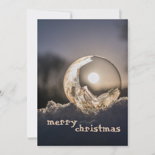 TARJETA FESTIVA NAVIDADES POR LA NOCHE CON LUNA (Anverso)