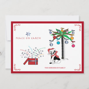 Tarjeta Festiva Navidades por la paz en la Tierra - Vacaciones mul