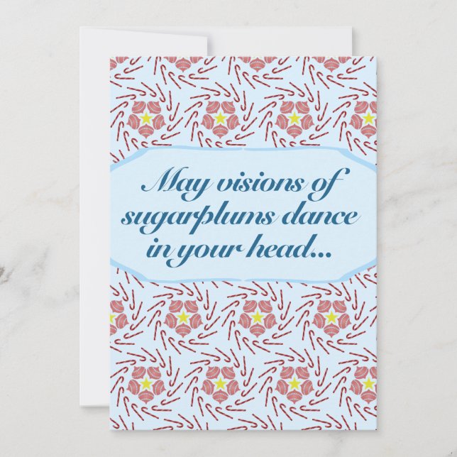 Tarjeta Festiva Navidades Preppy PinWheel (Anverso)