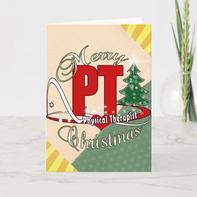 Tarjeta Festiva NAVIDADES PT Terapia Física (Anverso)