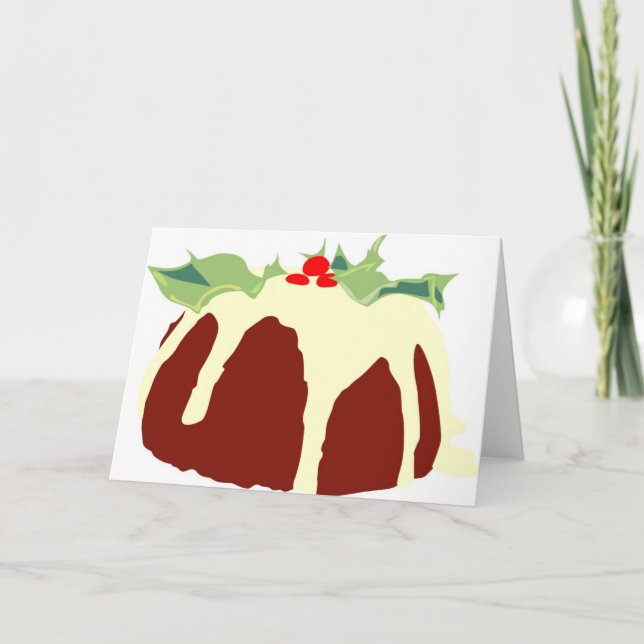 Tarjeta Festiva Navidades Pudding (Anverso)