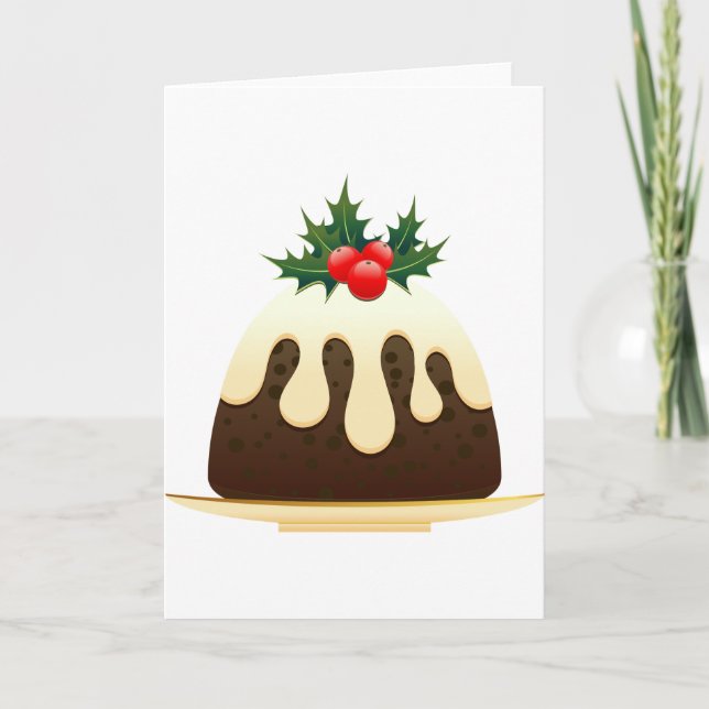 Tarjeta Festiva navidades puddings (Anverso)