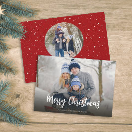 Tarjeta Festiva Navidades Puntos Rojos Mínimos Festividad Simple 2