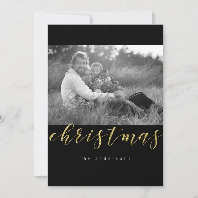 Tarjeta Festiva Navidades Purpurinas (Anverso)