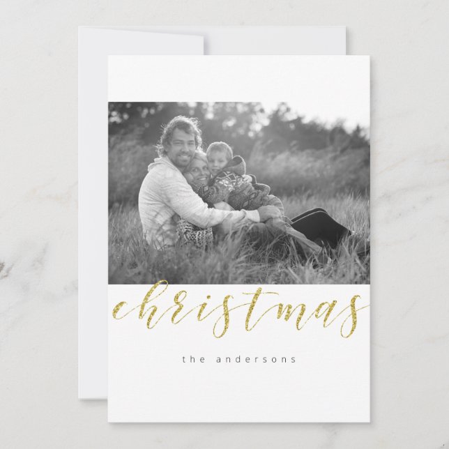 Tarjeta Festiva Navidades Purpurinas (Anverso)