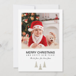 Tarjeta Festiva Navidades Purpurinas de plata