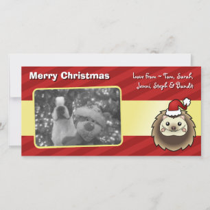 Tarjeta Festiva Navidades Pygmy Hedgehog