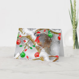 Tarjeta Festiva Navidades Quail