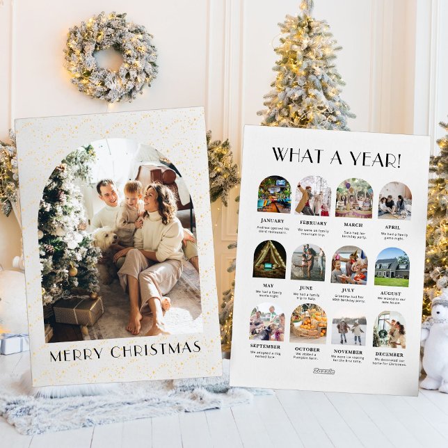 Tarjeta Festiva Navidades qué año de oro moderno 12 foto (Subido por el creador)