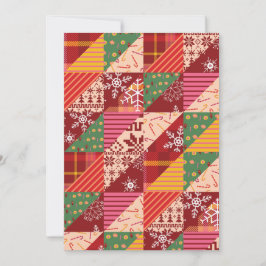 Tarjeta Festiva Navidades Quilt