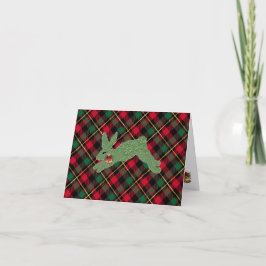Tarjeta Festiva Navidades Rabbit Topiary plaid