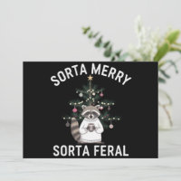 Navidades Raccoon Sorta Merry Sorta Feral Xmas