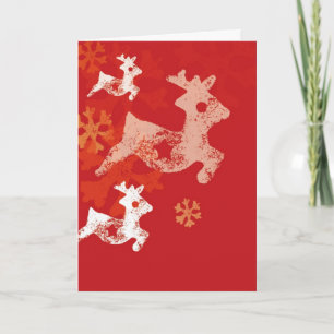 Tarjeta Festiva Navidades Raindeer