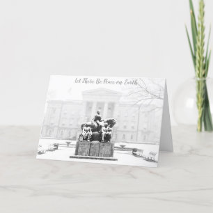 Tarjeta Festiva Navidades Raleigh NC North Carolina State Capitol