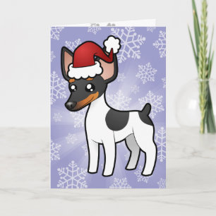 Tarjeta Festiva Navidades Rat Terrier / Toy Fox Terrier
