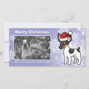 Tarjeta Festiva Navidades Rat Terrier / Toy Fox Terrier