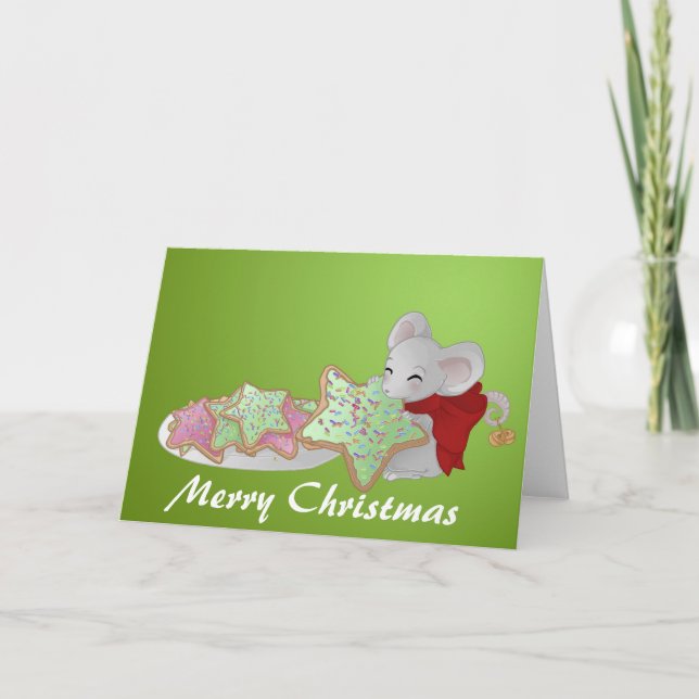 Tarjeta Festiva Navidades ratean al ladrón de galletas (Anverso)