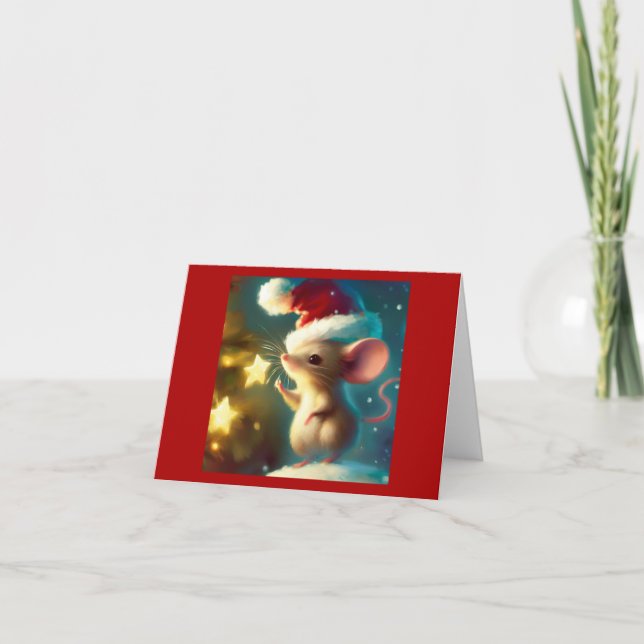 Tarjeta Festiva Navidades Ratón 1 (Anverso)