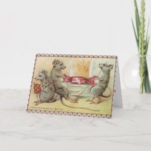 Tarjeta Festiva ¡navidades ratones!