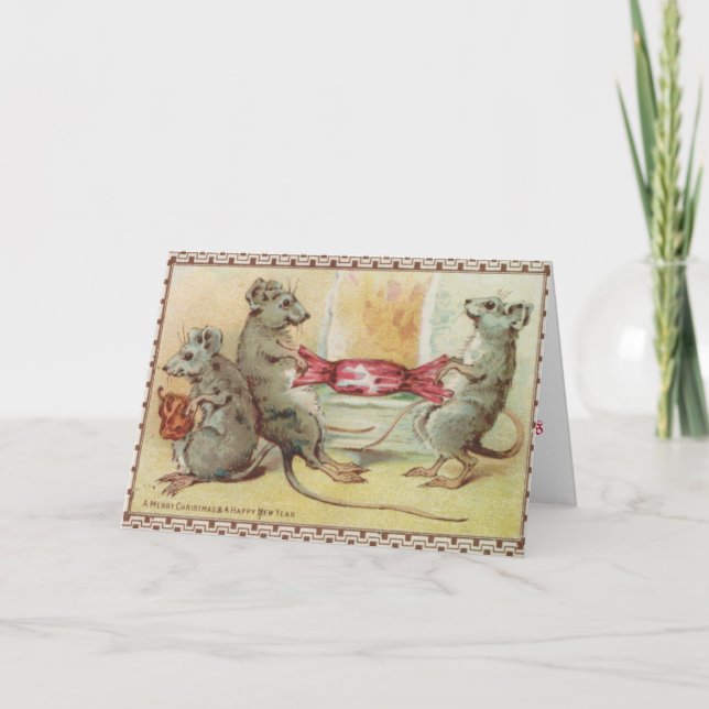 Tarjeta Festiva ¡navidades ratones! (Anverso)