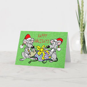 Tarjeta Festiva Navidades ratones