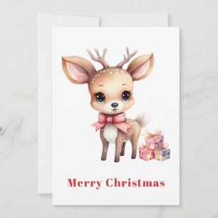 Tarjeta Festiva Navidades ratos renos