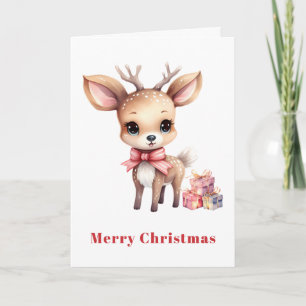 Tarjeta Festiva Navidades ratos renos