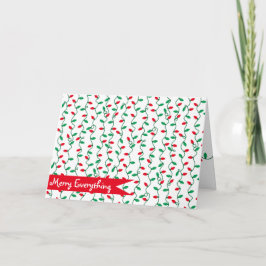 Tarjeta Festiva Navidades Rayas Ligeras Saludo de feriado