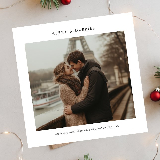 Tarjeta Festiva Navidades recién casados de primer año y moras (Subido por el creador)