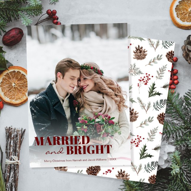 Tarjeta Festiva Navidades recién casados y brillantes (Subido por el creador)