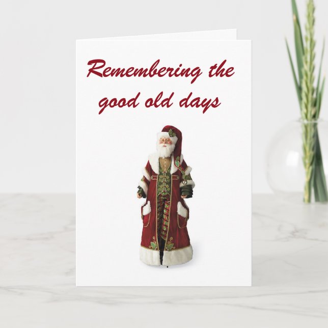 Tarjeta Festiva NAVIDADES RECUERDOS viejos días y buenos amigos (Anverso)