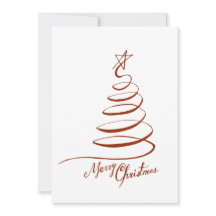 Navidades Red Tree Line Art Minimalista