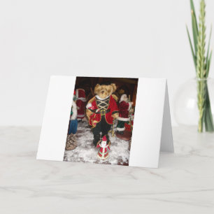 Tarjeta Festiva Navidades Regales Impresión de arte navideño Teddy